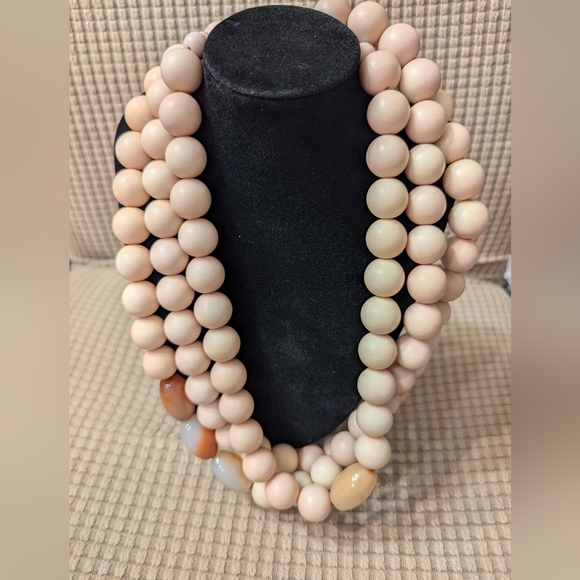 Triple Strand Statement Necklace EUC - Picture 1 of 5